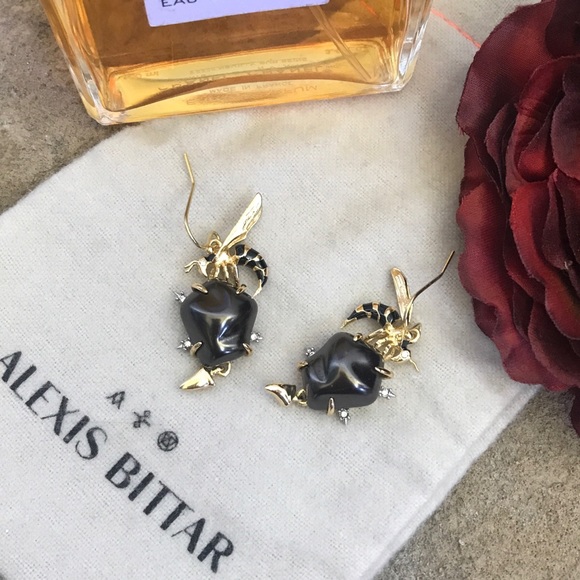 ALEXIS BITTAR • Crystal Pearl Hornet Earrings - Picture 7 of 8